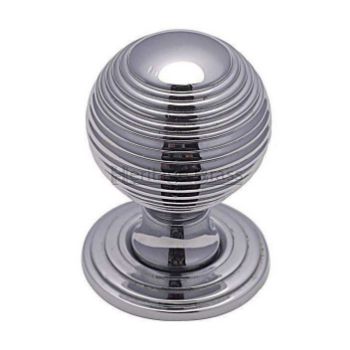 Reeded Design Cabinet Knob in Polished Chrome Finish- V973-PC  Reeded Design Cabinet Knob in Polished Chrome Finish- V973-PC