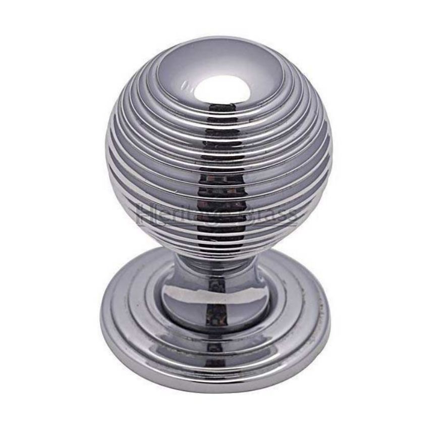 Reeded Design Cabinet Knob in Polished Chrome Finish- V973-PC 