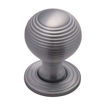 Reeded Design Cabinet Knob in Satin Chrome Finish- V973-SC Reeded Design Cabinet Knob in Satin Chrome Finish- V973-SC