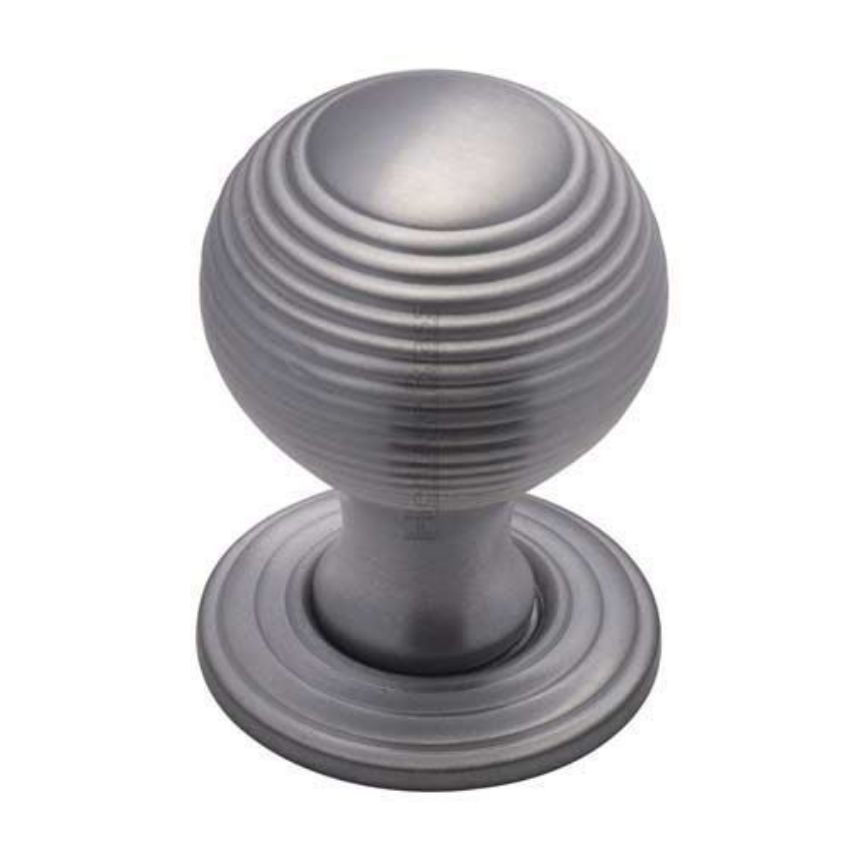 Reeded Design Cabinet Knob in Satin Chrome Finish- V973-SC