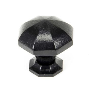 Black Octagonal Cabinet Knob - 33372