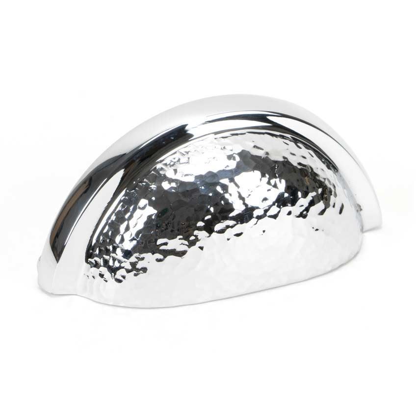 Polished Chrome Hammered Regency Concealed Drawer Pull - 46043