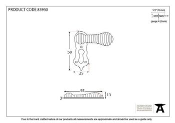 Aged Bronze Beehive Escutcheon - 83950