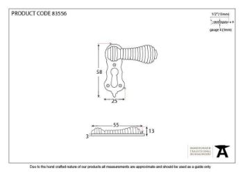 Ebony Beehive Escutcheon in Polished Brass - 83556 