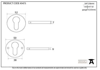 Aged Brass Regency Concealed Escutcheon - 45473