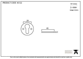 Pewter Regency Euro Escutcheon - 45122 