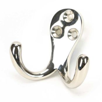 Polished Nickel Celtic Double Robe Hook - 46297 