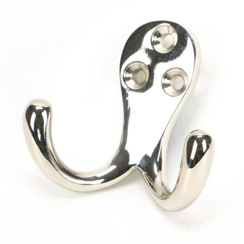 Polished Nickel Celtic Double Robe Hook - 46297 