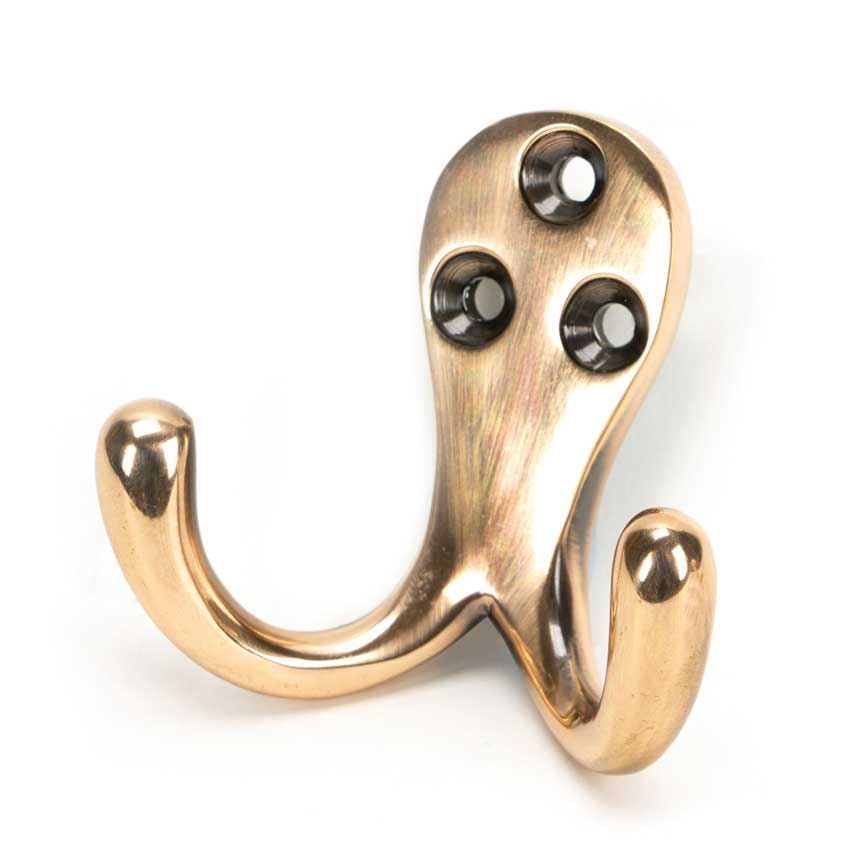 Polished Bronze Celtic Double Robe Hook - 46300 