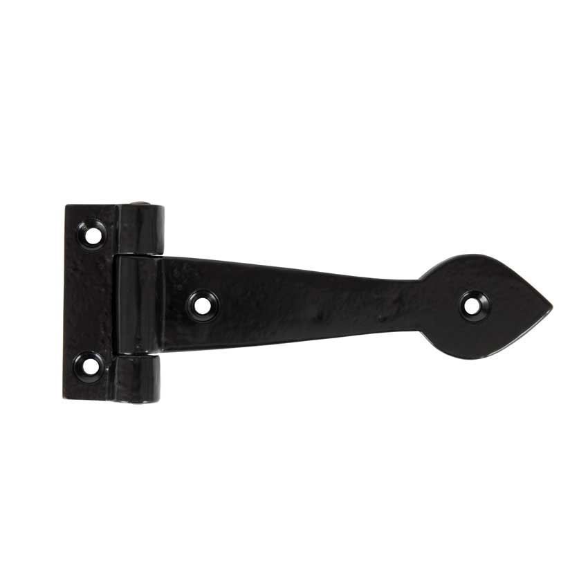 Black Smooth 6" Cast T Hinge - 83624