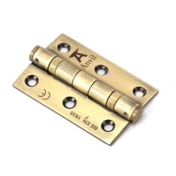 Aged Brass 3" Ball Bearing Butt Hinge (pair) ss - 49569
