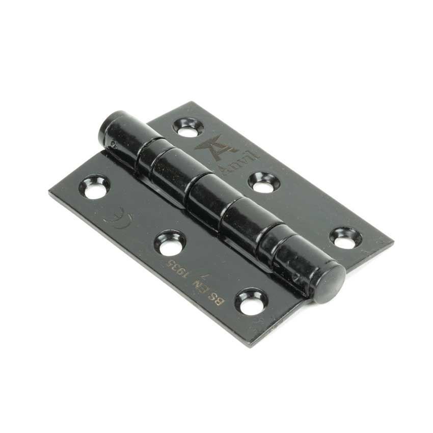 Black 3" Ball Bearing Butt Hinge (pair) ss - 90022