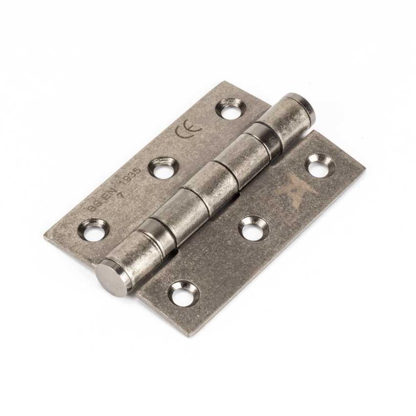 Pewter 3" Ball Bearing Butt Hinge (pair) ss - 90026