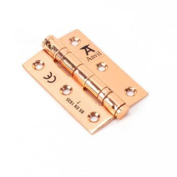 Polished Bronze 3" Ball Bearing Butt Hinge (pair) ss - 46525