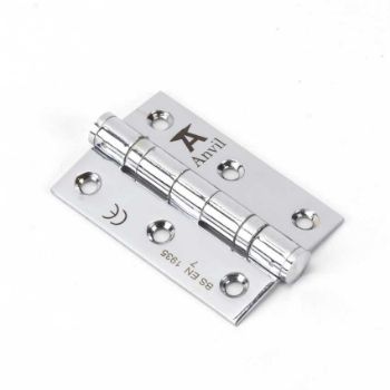 Polished Chrome 3" Ball Bearing Butt Hinge (pair) ss - 49575 