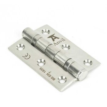 Satin Stainless Steel 3" Ball Bearing Butt Hinge (pair) sss - 91038