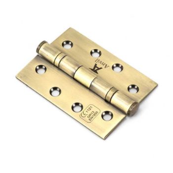 Aged Brass 4" Ball Bearing Butt Hinge (pair) - 49570