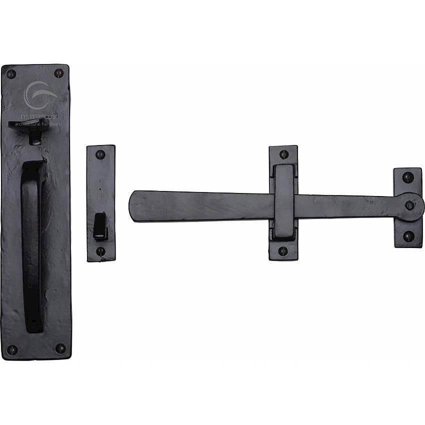 Picture of Smooth Black Gate & Latch Handle - FB571