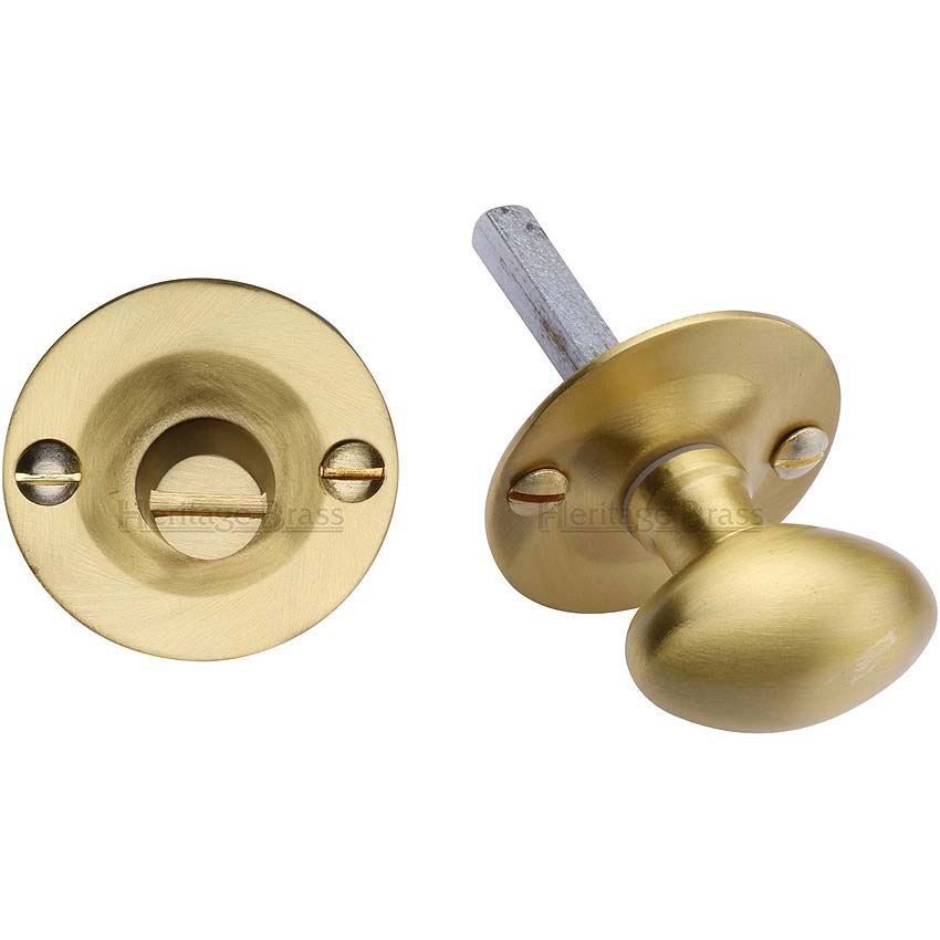Bathroom WC Turn And Release In Satin Brass Finish - BT15-SB