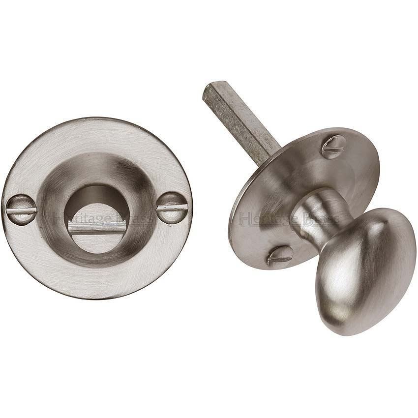 Bathroom WC Turn And Release In Satin Nickel Finish - BT15-SN