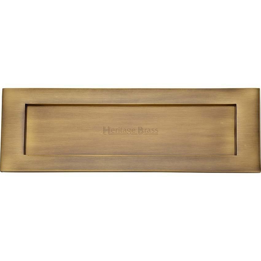 Sprung Flap Letterplate In Antique Finish - V850 305-AT 
