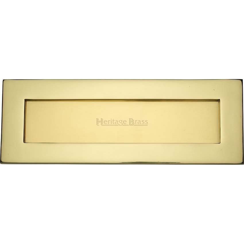 Sprung Flap Letterplate In Polished Brass Finish - V850 356-PB