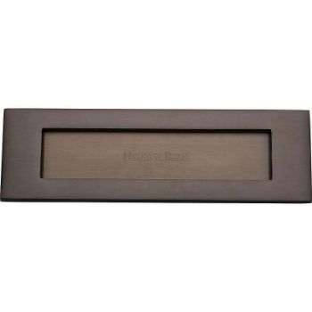 Picture of 305mm x 102mm Sprung Flap  Letterplate In Matt Bronze Finish - V850 305-MB