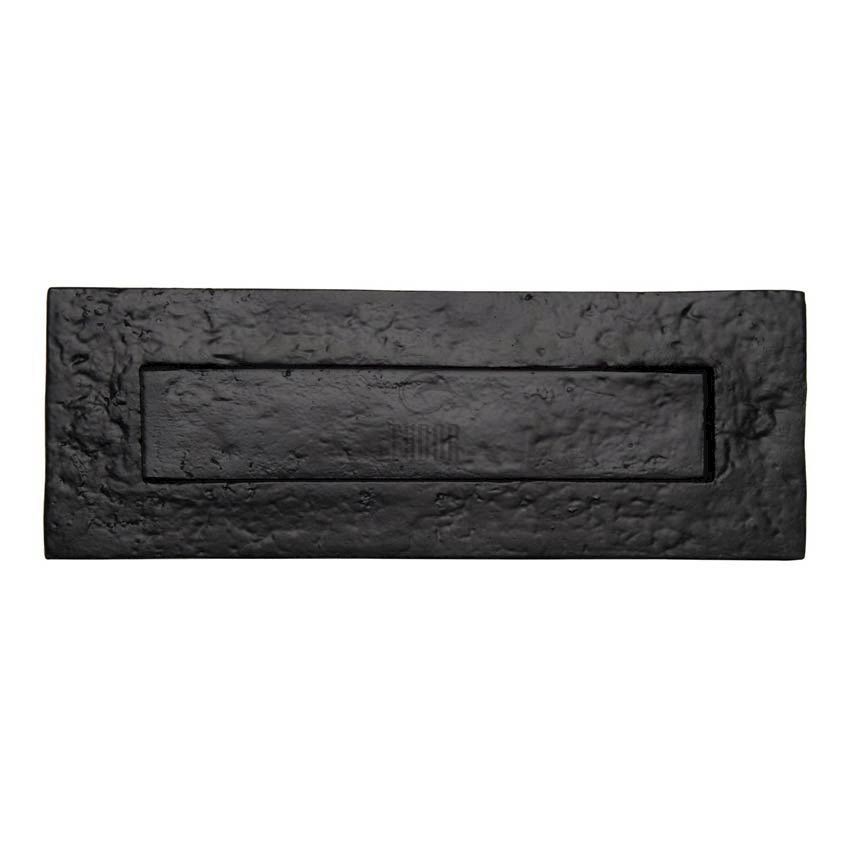 Cast iron black letterplate - TC365-343