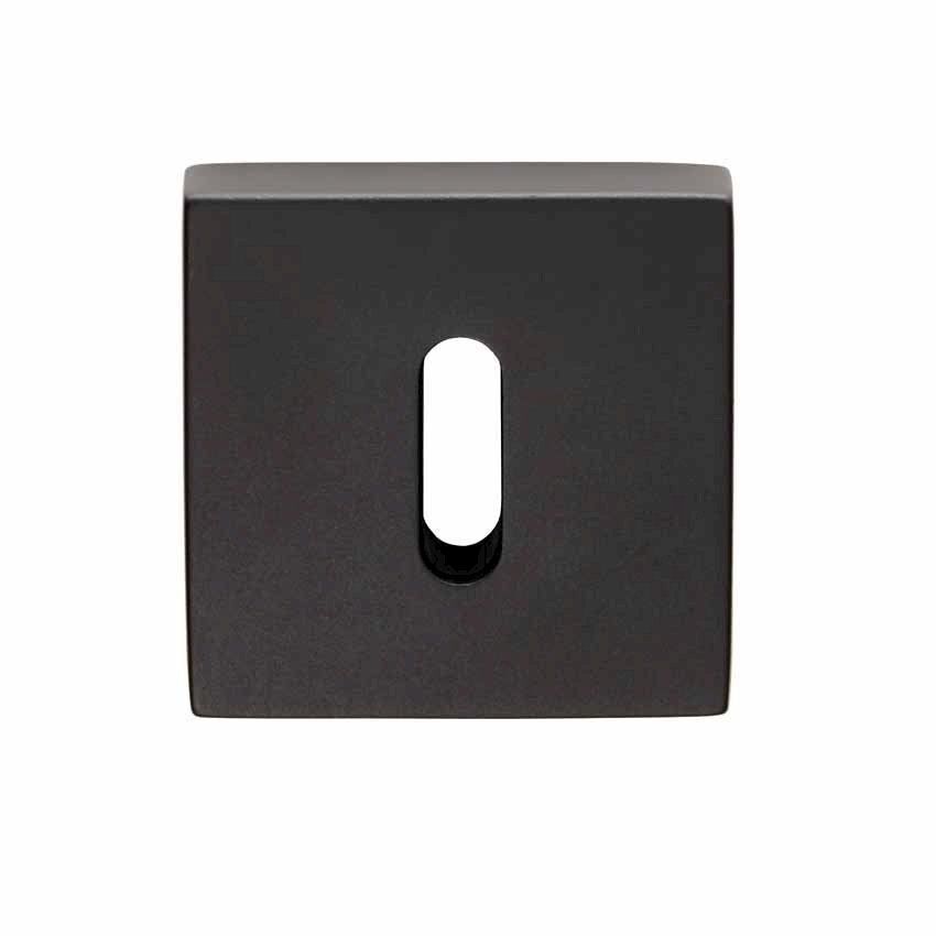 Square Key Lock Escutcheon in Matt Black CEB003QBLK