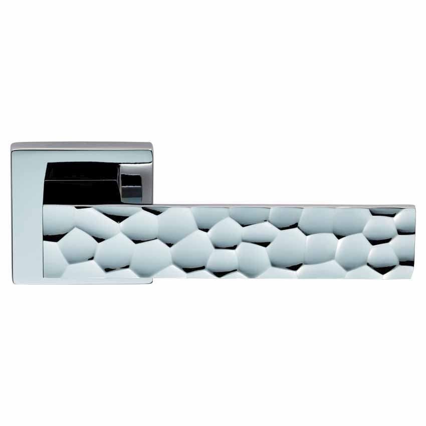 Kua Door Handles on Square Rose in Chrome CEB040QCP