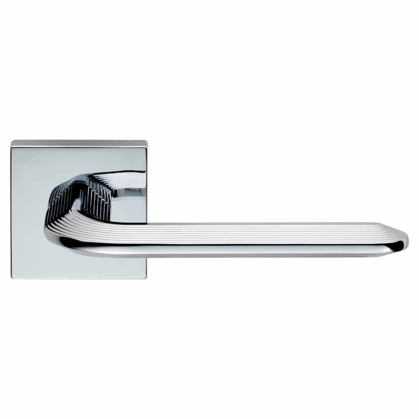 Era Door Handles on Square Rose in Polished Chrome CEB050QCP