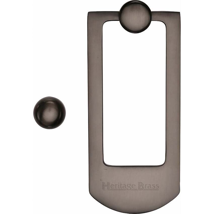 Flat Design Door Knocker in Matt Bronze - K1320-MB