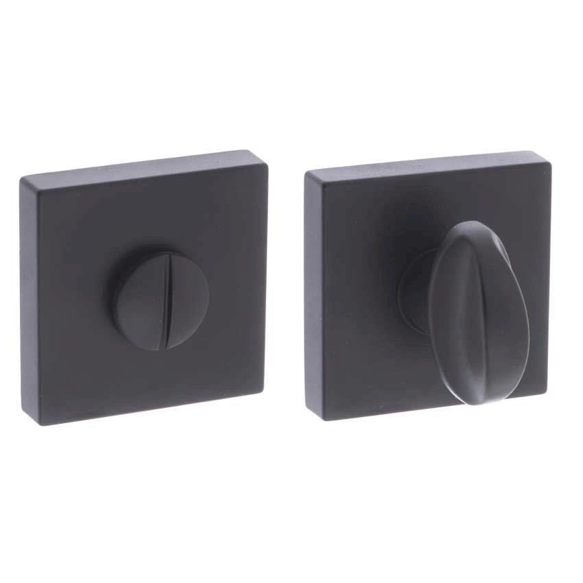Forme Square Matt Black WC Turn And Release - FMSWCMB