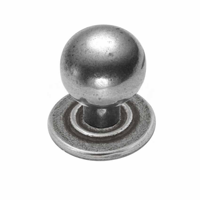 Ball pewter cabinet knob  - PCK012 