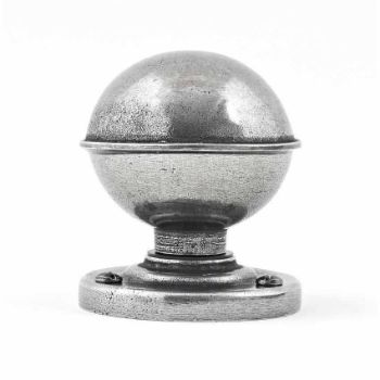 Finesse Beamish Pewter Door Knob - side view  - FD037