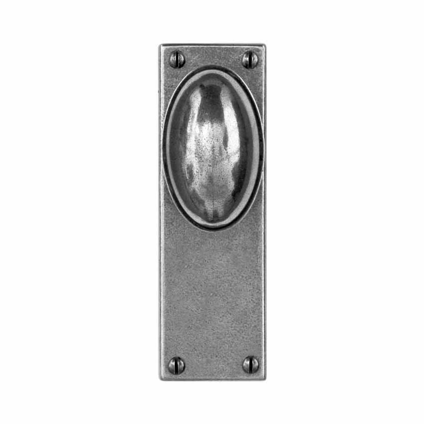 Finesse Lincoln Pewter Door Knob on plate- FD190