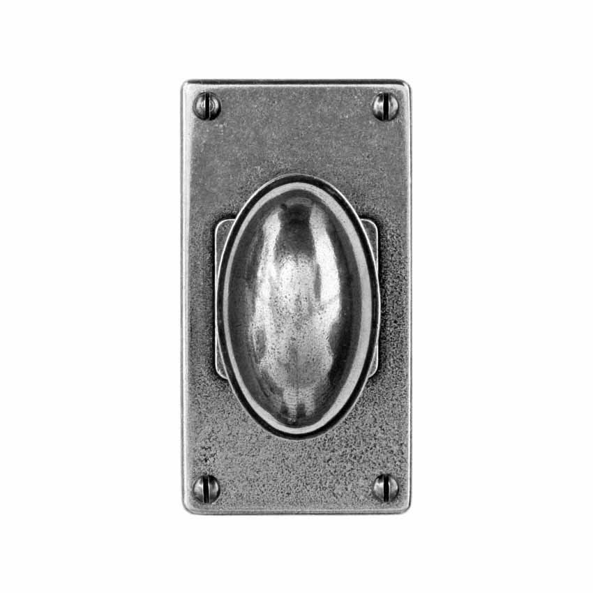 Finesse Lincoln Pewter Door Knob on plate- FD194 