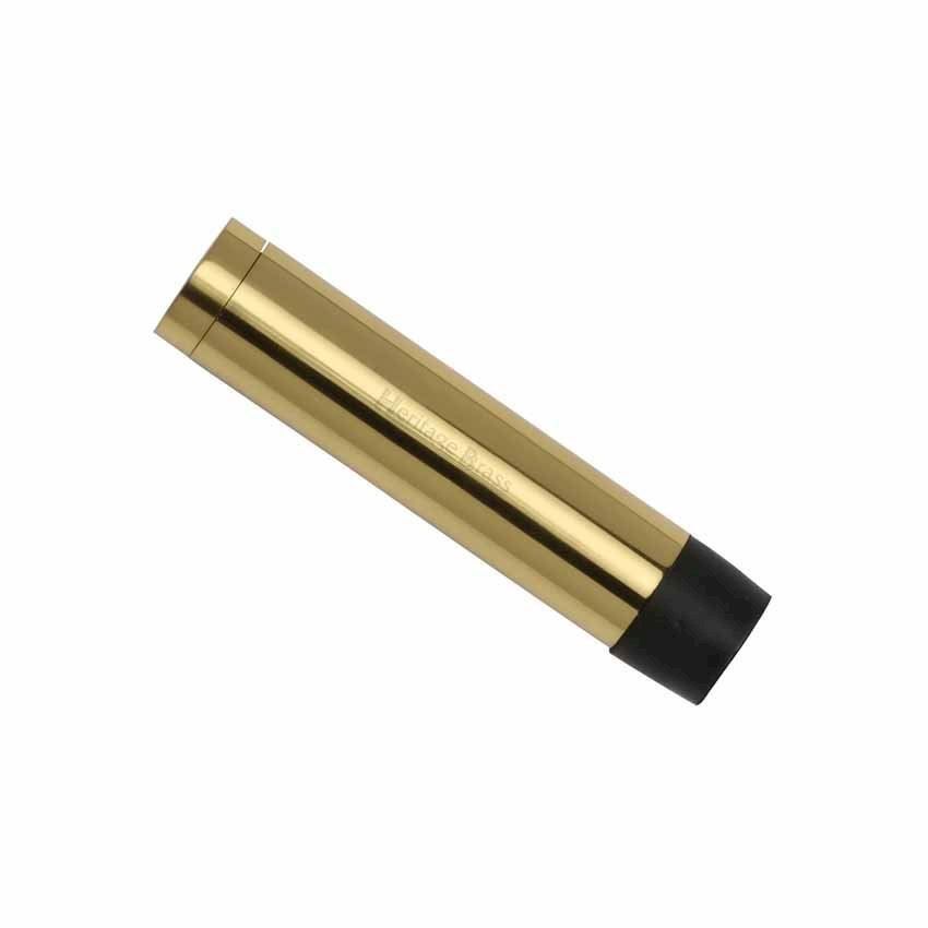 Wall Mounted Door Stop (76mm) in Polished Brass Finish - V1081-76-PB