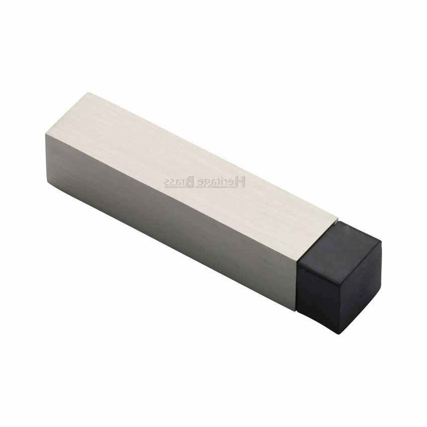 Square Wall Mounted Door Stop in Satin Nickel Finish - V1084-SN