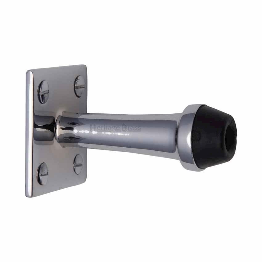 Wall Mounted Door Stop (64mm) in Polished Chrome Finish - V1190-PC