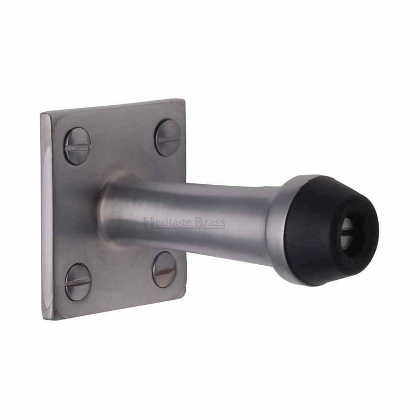 Wall Mounted Door Stop (64mm) in Satin Chrome Finish - V1190-SC