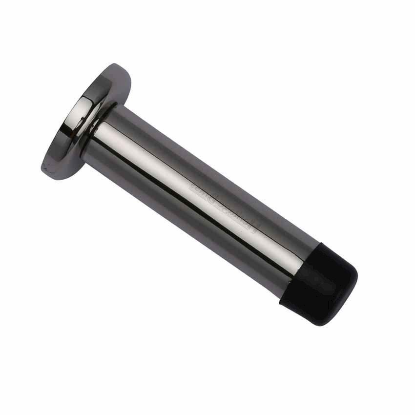  Wall Mounted Door Stop On A Rose (64mm) in Polished Nickel Finish - V1192 64-PNF