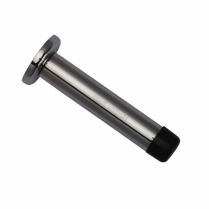 Wall Mounted Door Stop On A Rose (76mm) in Polished Nickel Finish - V1192 76-PNF