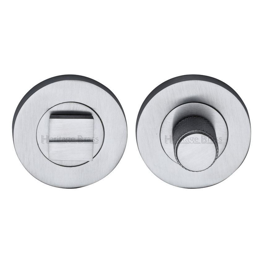Bathroom & WC thumb-turn & Release Door Lock in Satin Chrome Finish - RS2030-SC