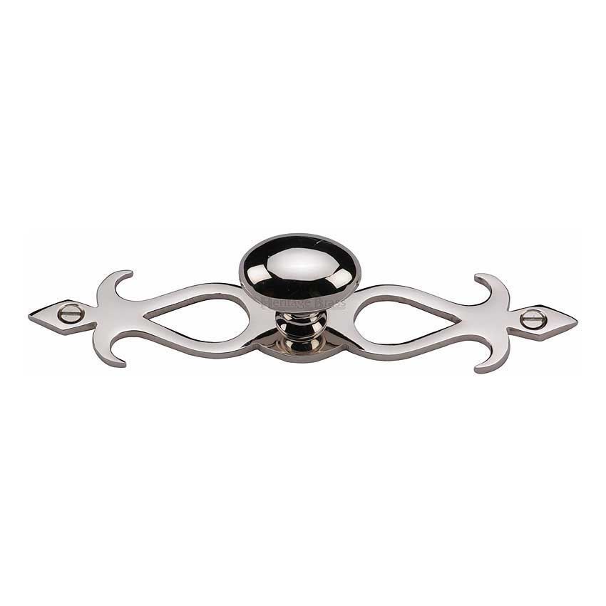 Oval Backplate Design Cabinet Knob in Polished Nickel Finish - C3072-PNF