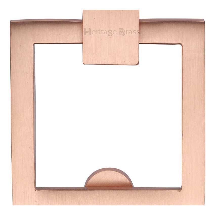 Square Drop Pull Cabinet Knob in Satin Rose Gold Finish - C6311-SRG