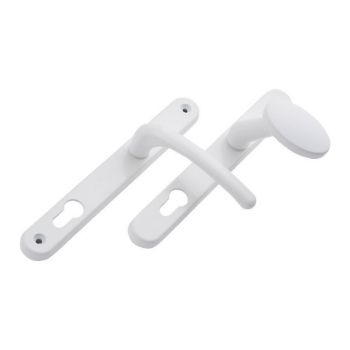 Balmoral Inline Lever Pad Multipoint Door Handle - White -1A100