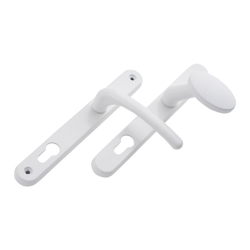 Balmoral Inline Lever Pad Multipoint Door Handle - White -1A100