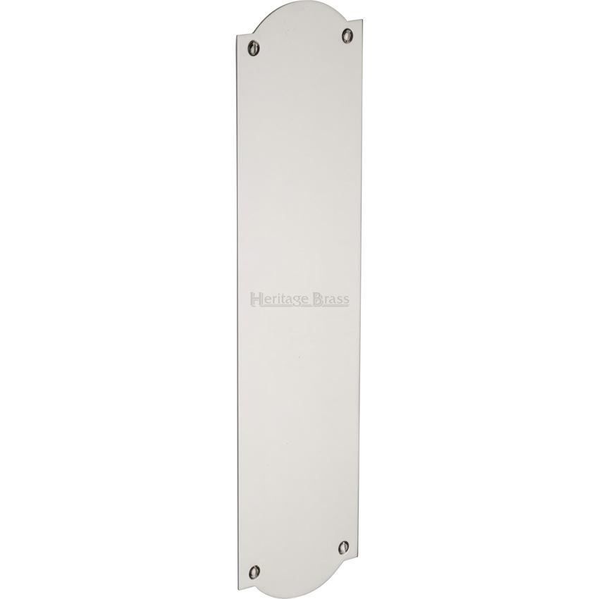 Heritage Brass Shaped Fingerplate in Polished Nickel Finish- S640-PNF