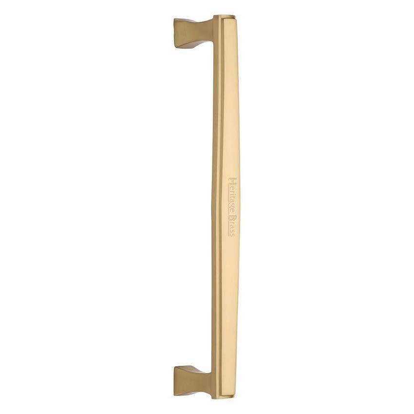 Heritage Brass Door Pull Handle Deco Design in Satin Brass Finish- V1334-SB